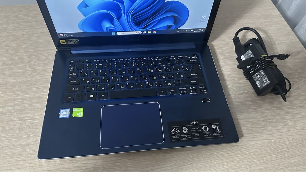 Ноутбук Acer Swift Core i5 8gen/8GB/512GB SSD/Nvidia Geforce