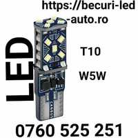Bec Led T10-W5W Can-bus (Lumină Alb-Rece)