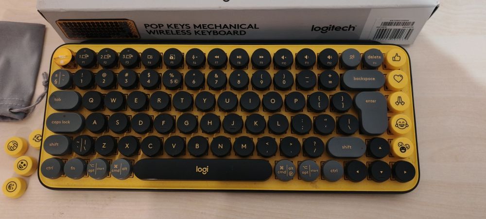 Tastatură mecanică Logitech Pop Keys Blast ,Brown switch,Galben/Negru