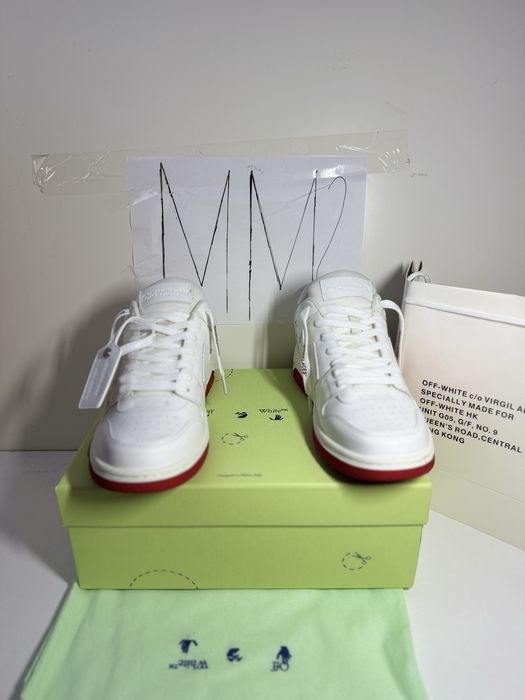 Adidasi sneakers off white ‘’for walking’’ red shoes