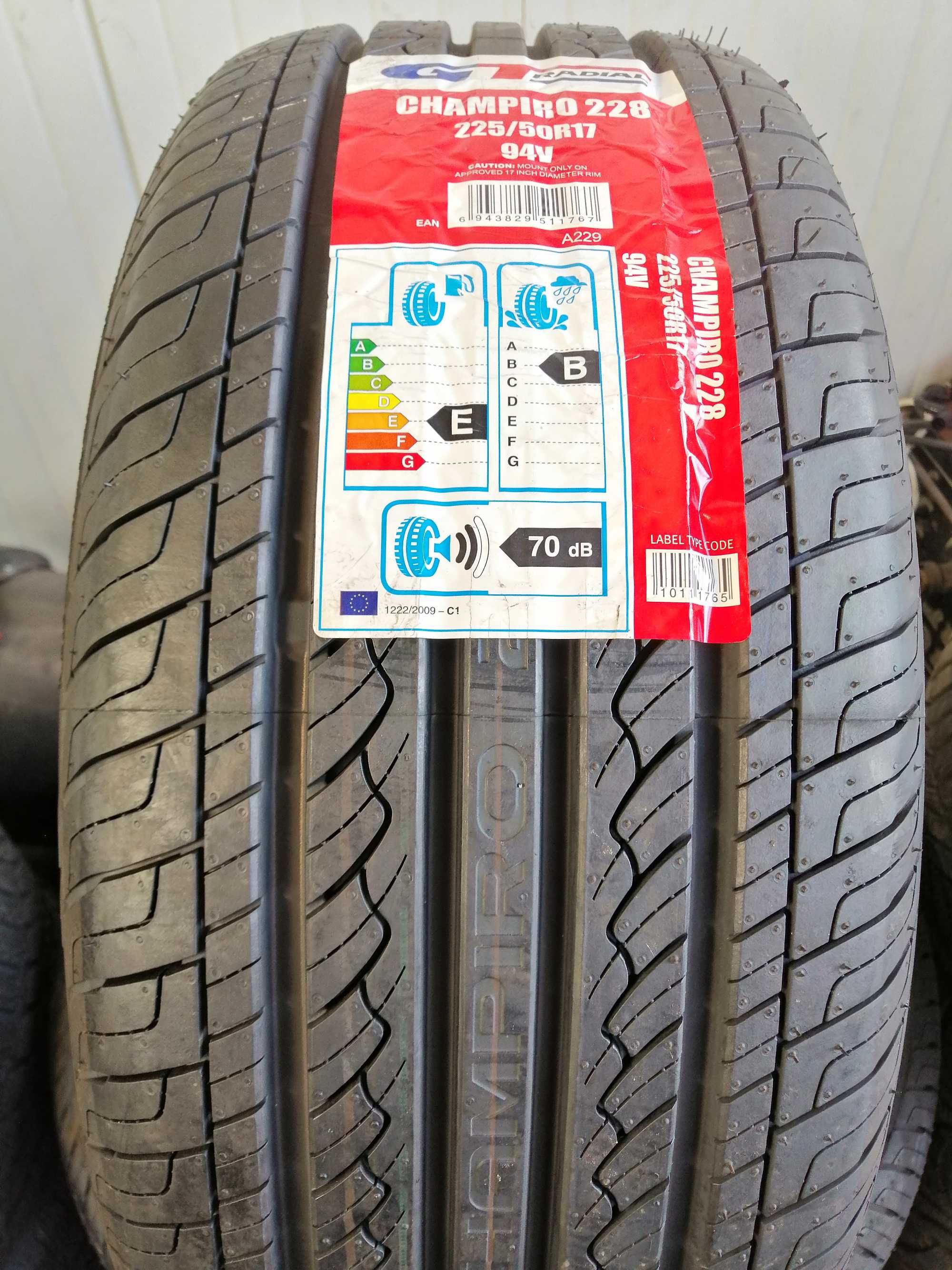 4 НОВИ Летни гуми 225 50 R17  GT Radial CHAMPIRO 228