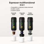 Espressor portabil 3 în 1 cafea oriunde, cu capsule sau cafea măcinată