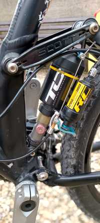 MTB Scott full suspensiun Furca Rock Shox Reba frane hidraulice