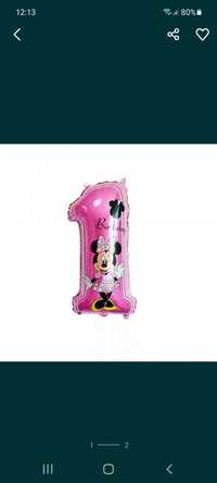 Baloane folie cifra 1 Minnie sau Mickey Mouse Mouse 10 lei