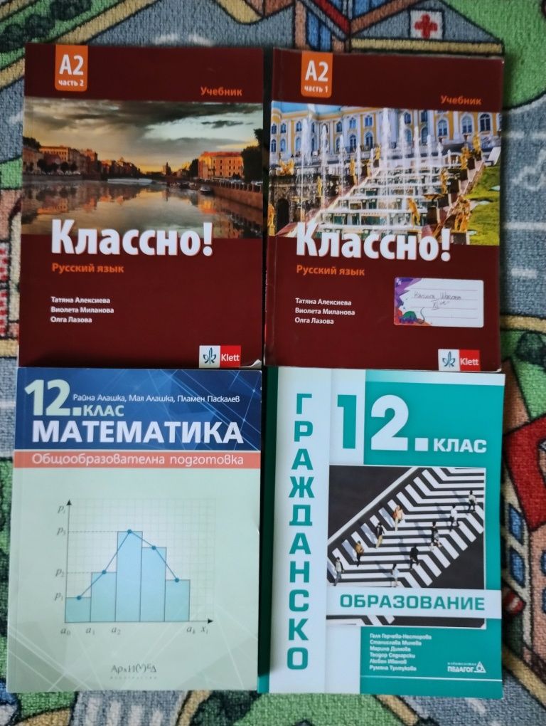 Учебници за 12клас и  информационни технологии за 10клас.