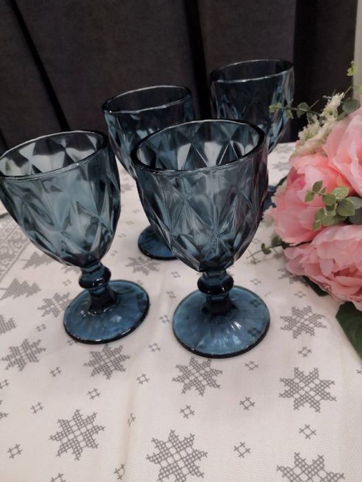 Фужеры синие, в упаковке по 6 шт, 2 упаковки