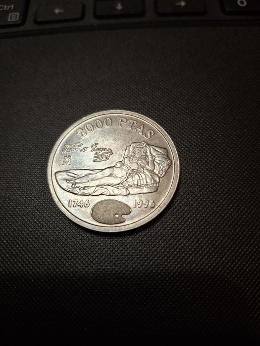Moneda argint 2000 pesetas 1996