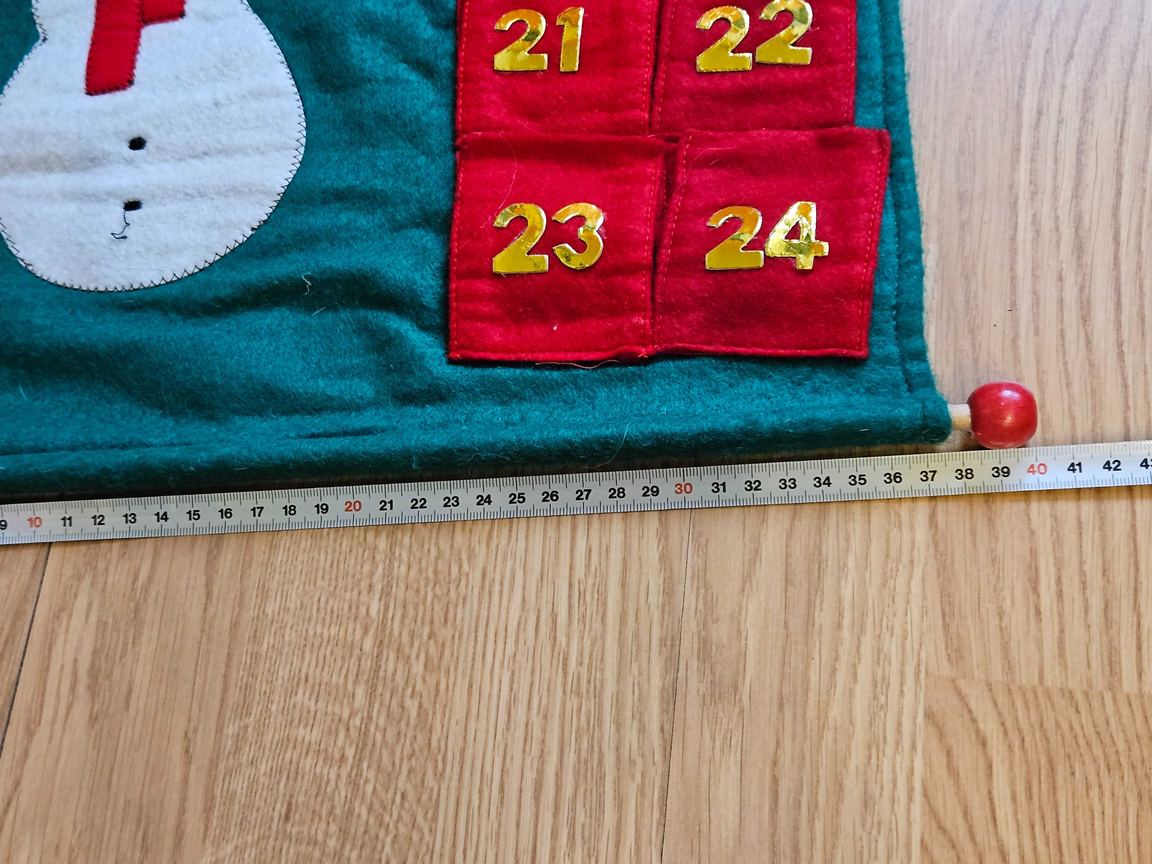 Calendar Advent de Craciun din material foarte frumos