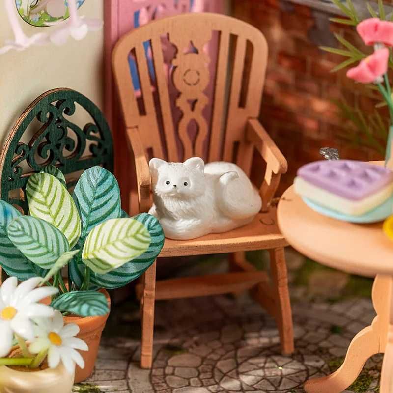 Играчка за сглобяване – чаена градина с LED светлини, уникален подарък