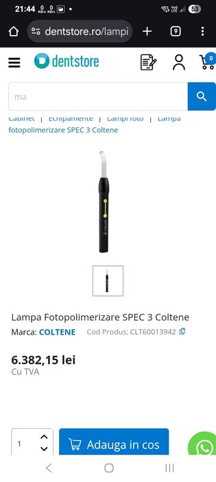 Lampa stomatologie fotopolimerizare Coltene SPEC 3