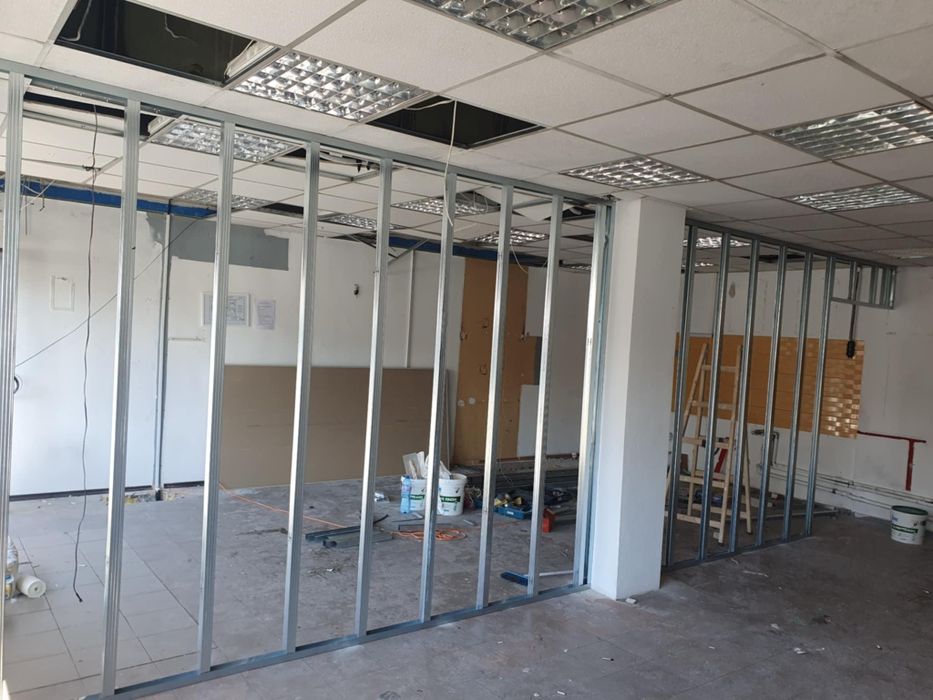 Монтаж на гипсокартон,шпакловка,боядисване с латекс и др.