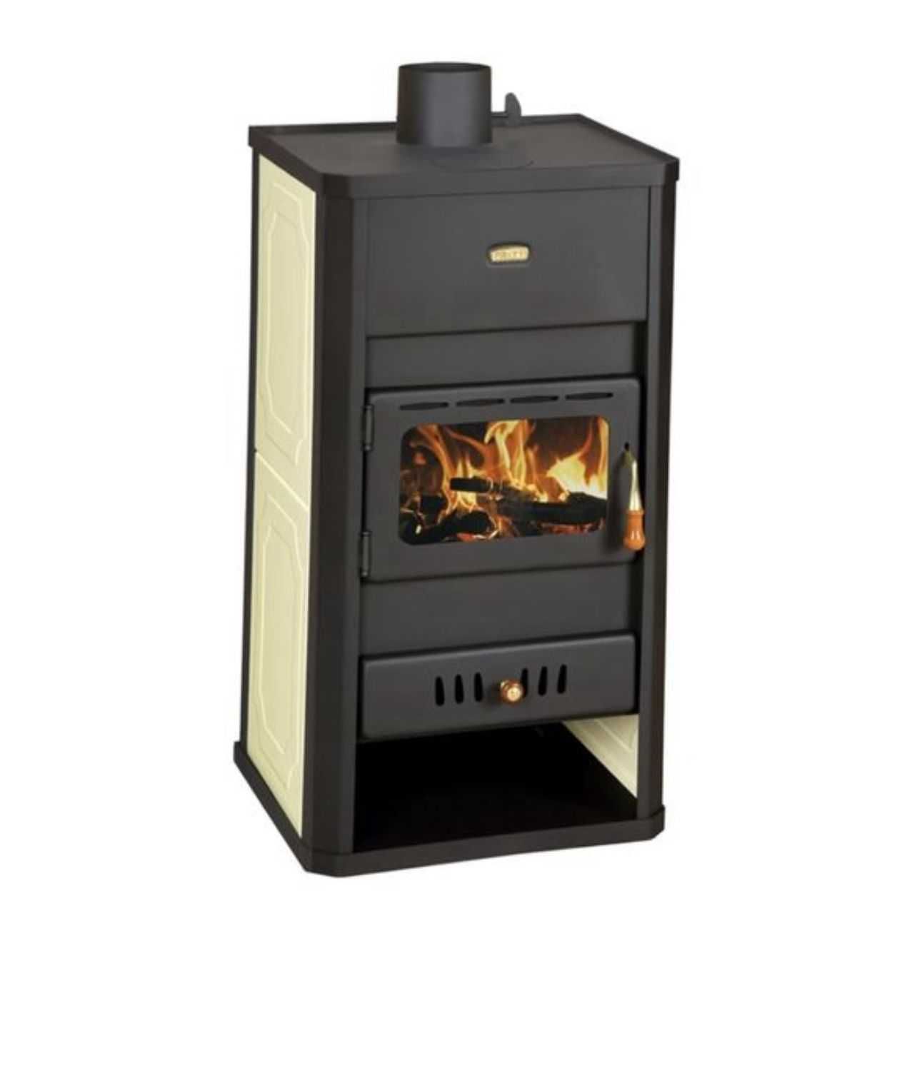 Șemineu / Sobă pe lemne Prity S3 W13 cu boiler și plită