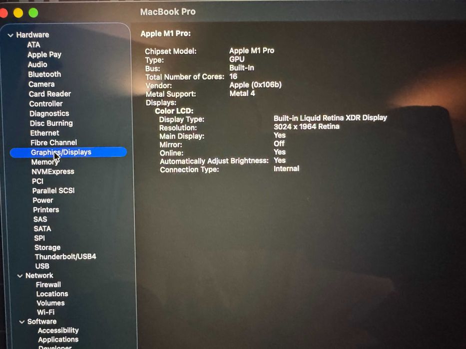 Apple Macbook Pro 14", M1 Pro, 16GB RAM, 1TB SSD