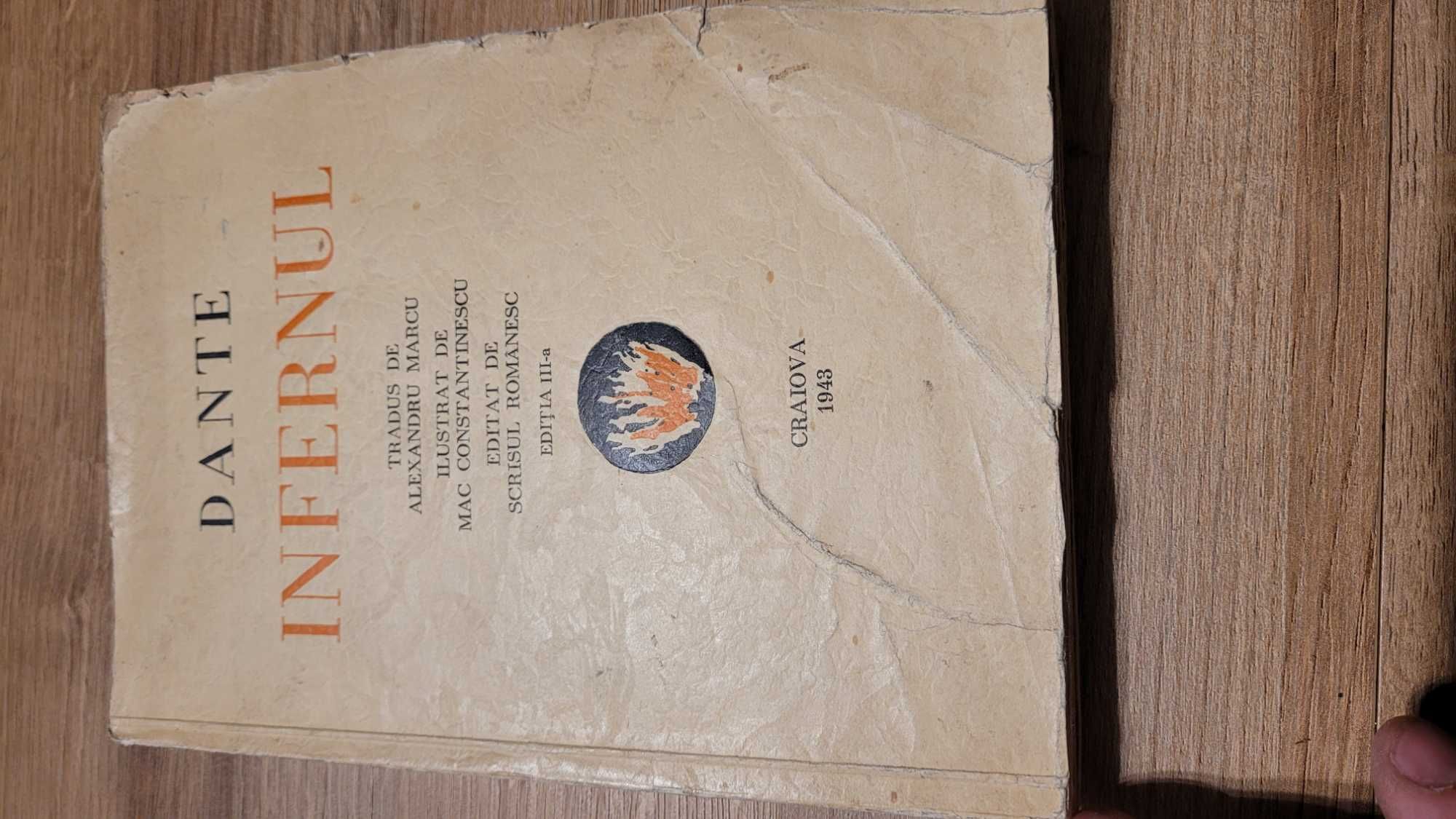 carte Dante Alighieri - Infernul - traducere Alexandru Marcu- 1943