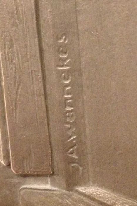 Vintage! Нови! Немски калаени картини Вечният младоженец и Пощальонът