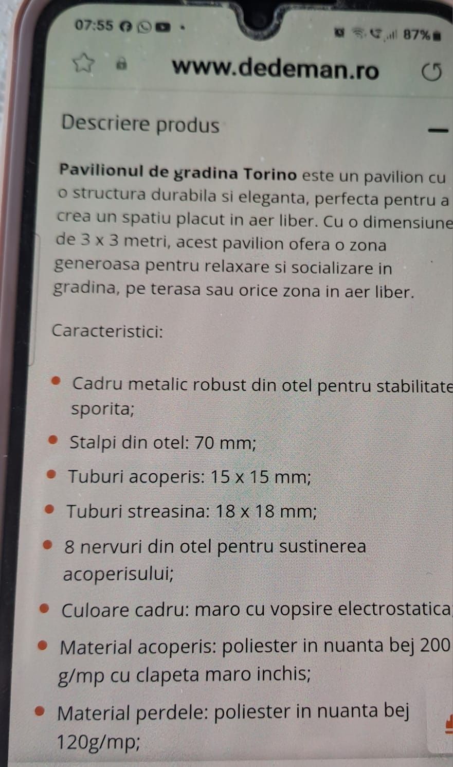 Vand pavilion de gradina