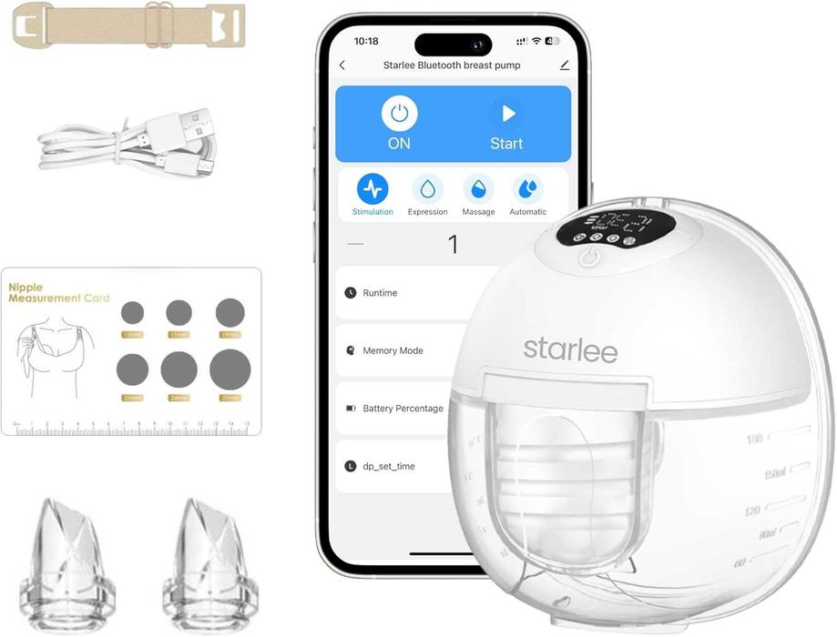 Starlee S39 Електрическа помпа за кърма, акумулаторна с приложение