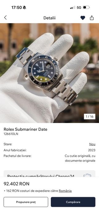 Rolex  Submariner  41 mm - 2024 ! Card  cutie ca nou ! Folia pe el