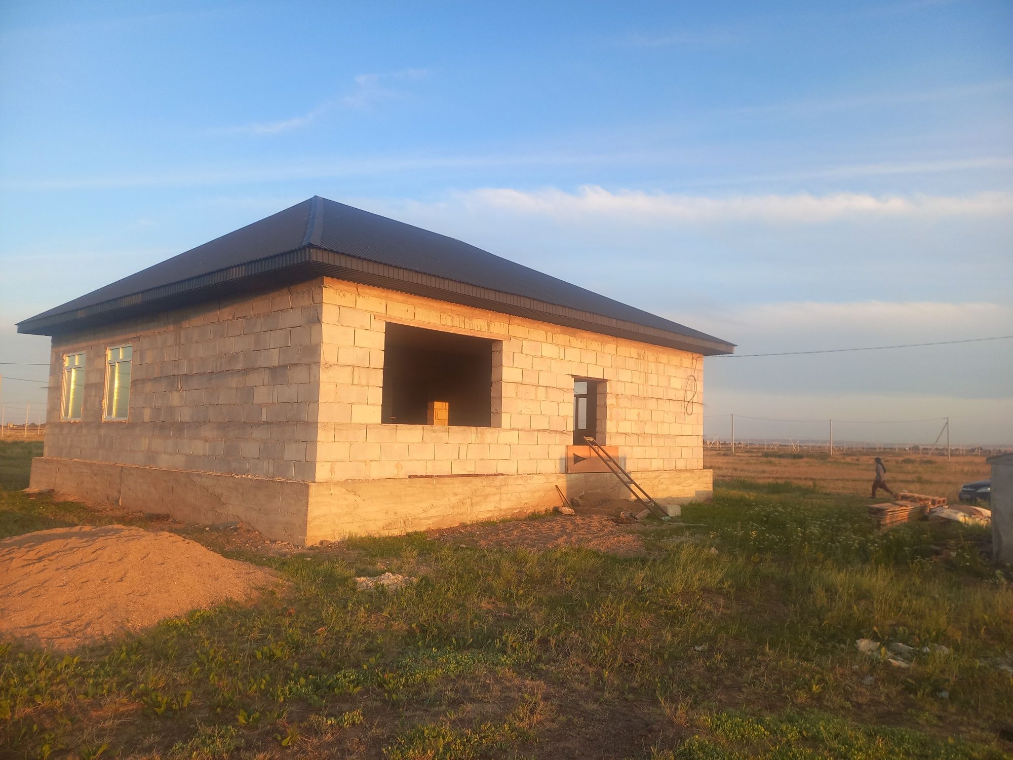 Продоется дом 13×13 Кунгей 3. 35 улицаучасток 10 соток.