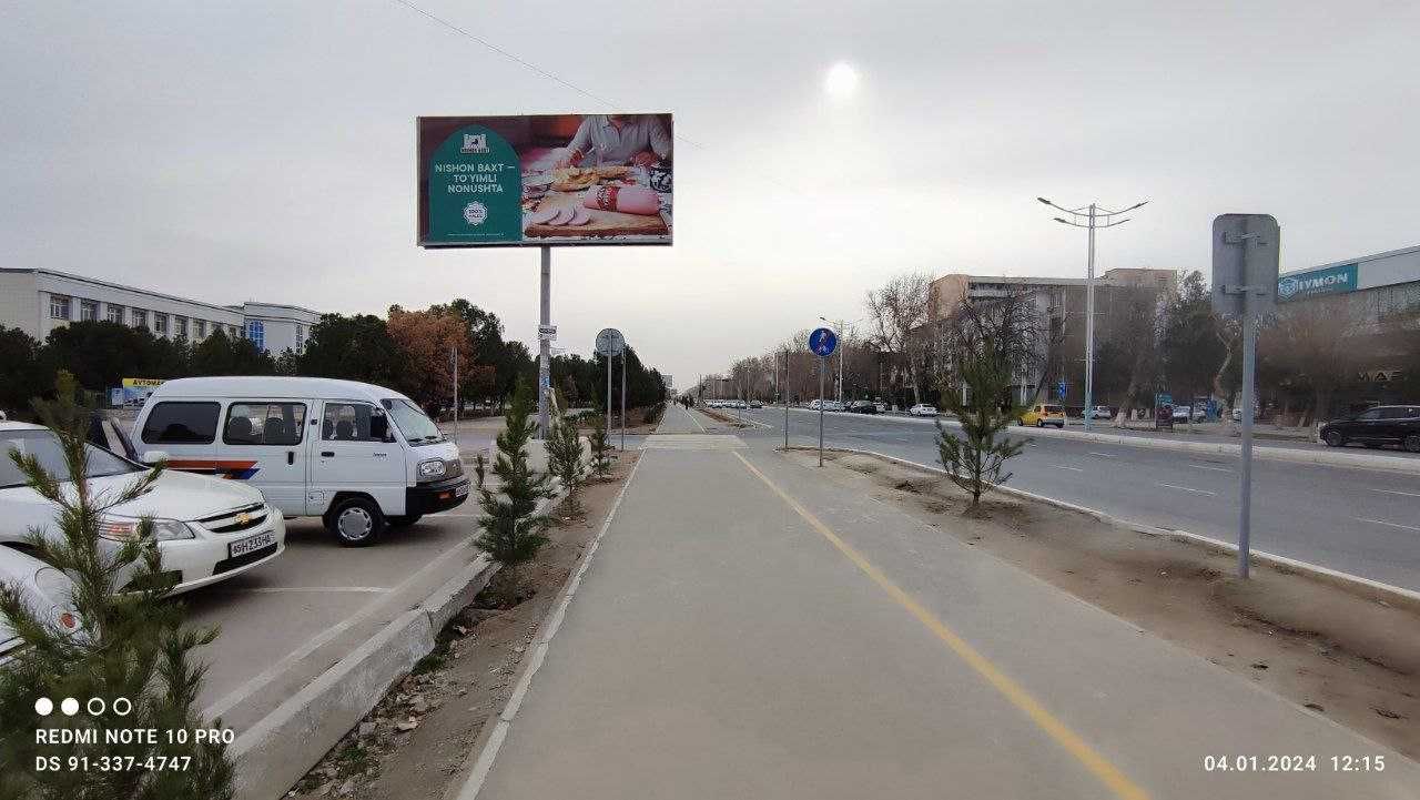 Toshkent shaxri Yangi yolda bilbordlarda reklama xizmatlari.