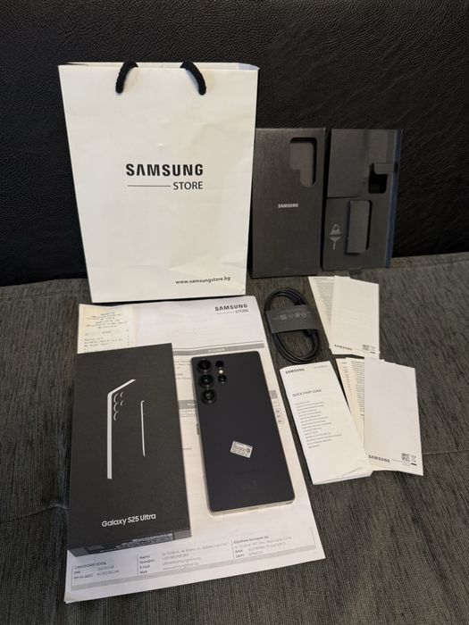 КАТО НОВ 512GB Samsung S25 Ultra Experiece Store Гаранция 2027 Black