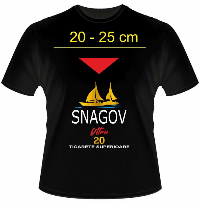 Tricou personalizat -snagov,negru, M,  transport gratuit