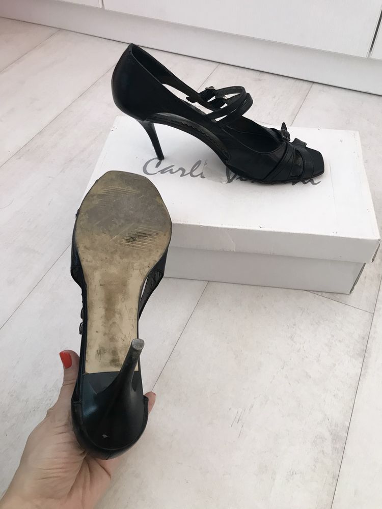 Италиански елегантни обувки от естествена кожа Carlo Venti, 39 номер
