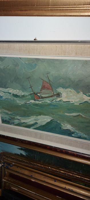 Tablou vechi, ulei, semnat, autor cotat.