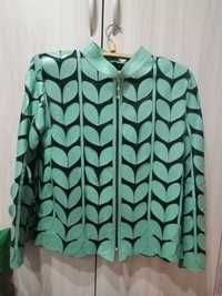 Продам женскую кожаную  куртку-пиджак 50 размера