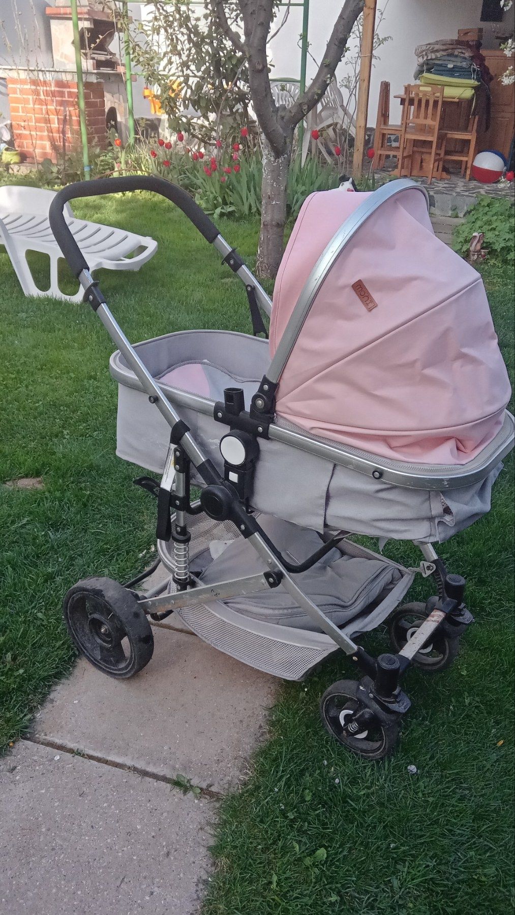 Бебешка количка MONI с кош за новородено