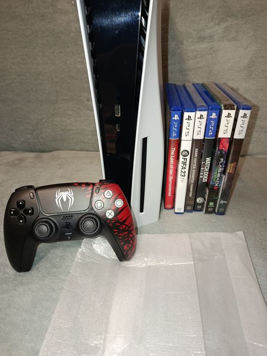 Playstation 5 cu DISK +  1 controller SPIDERMAN 2 + 6 jocuri
