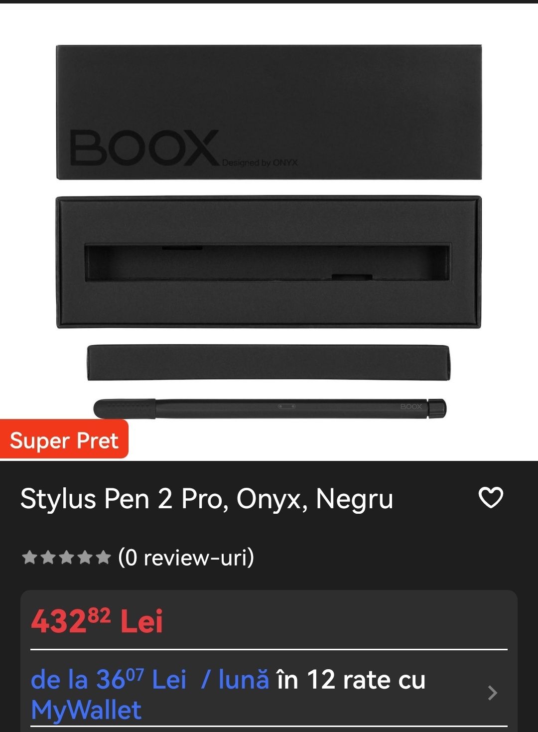BOOX Pen2 Pro nou nout cu cap de stergere