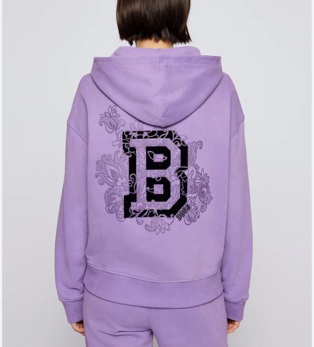 Лилав суичер BOSS с качулка