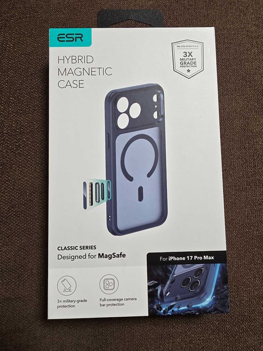 Калъф за iPhone 17 Pro Max - матирано син