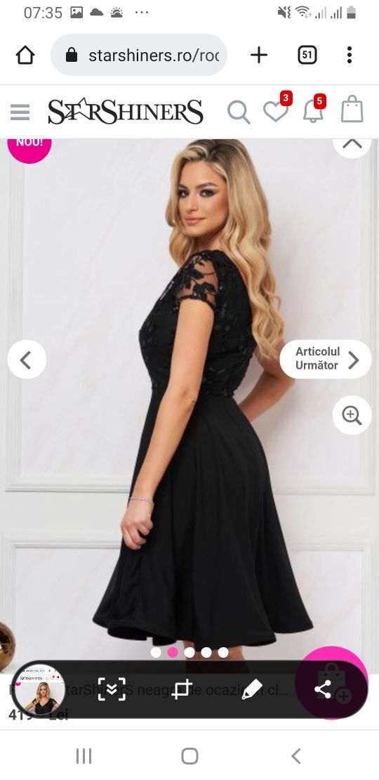 Rochie starshiners neagra xxl