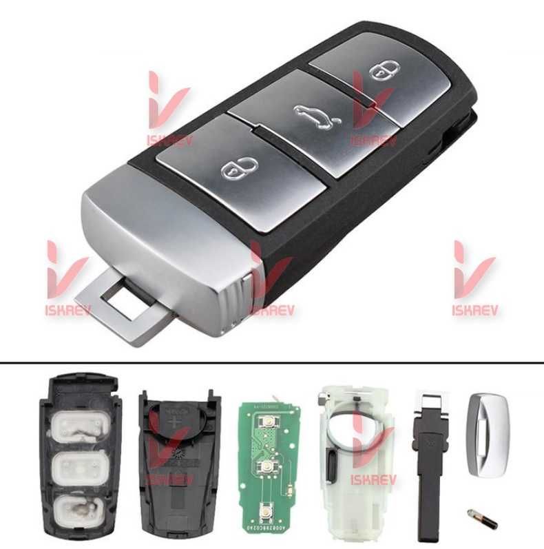 НОВИ ключове за VW Passat B6/B7/CC с електроника, чип и батерия