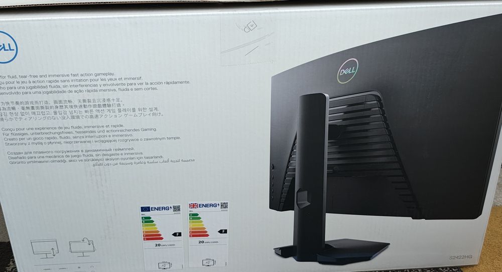 Monitor curbat Dell S2422HG, 165Hz, 1ms – impecabil