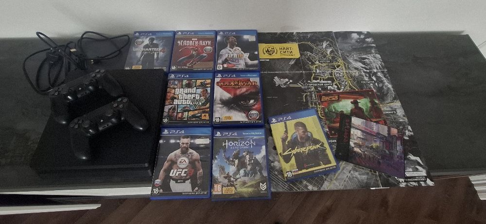 PS4 1Tb памяти 8 игр