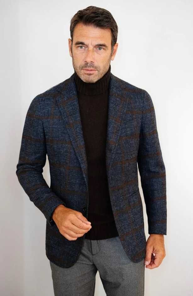 Sacou blazer slim 46 S premium Cinque NOU lana moale de Alpaca