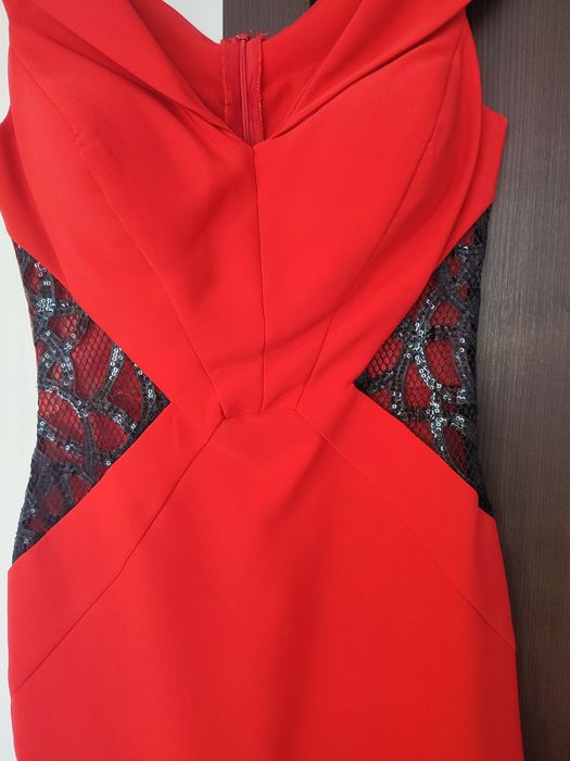 Стилна/официална червена рокля