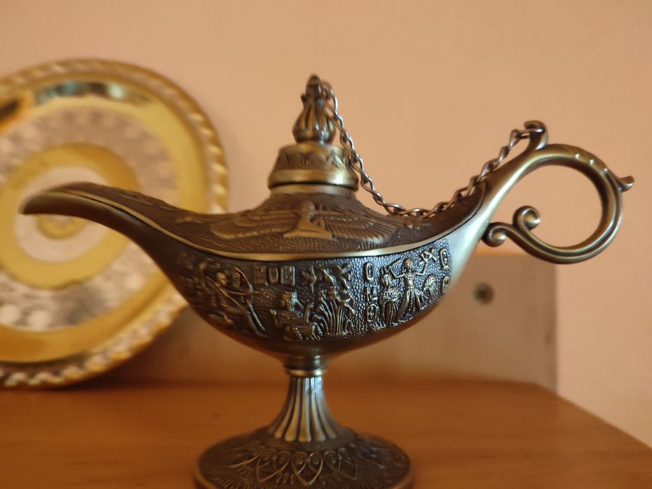 Farfurie Silver,  Lampa lui Aladin ,Sankyo japonez muzical , originale