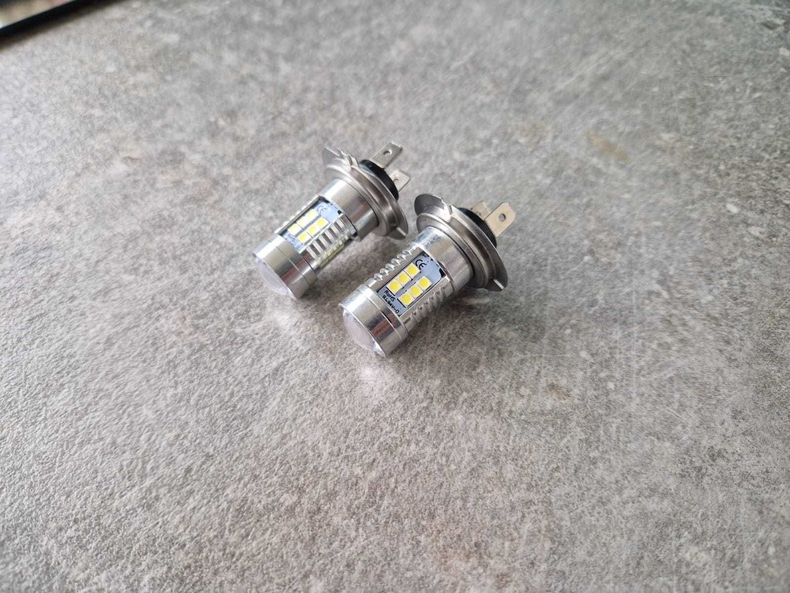 Kit Becuri Led H7 - Osram 300 W - lumina alba  - noi / sigilate