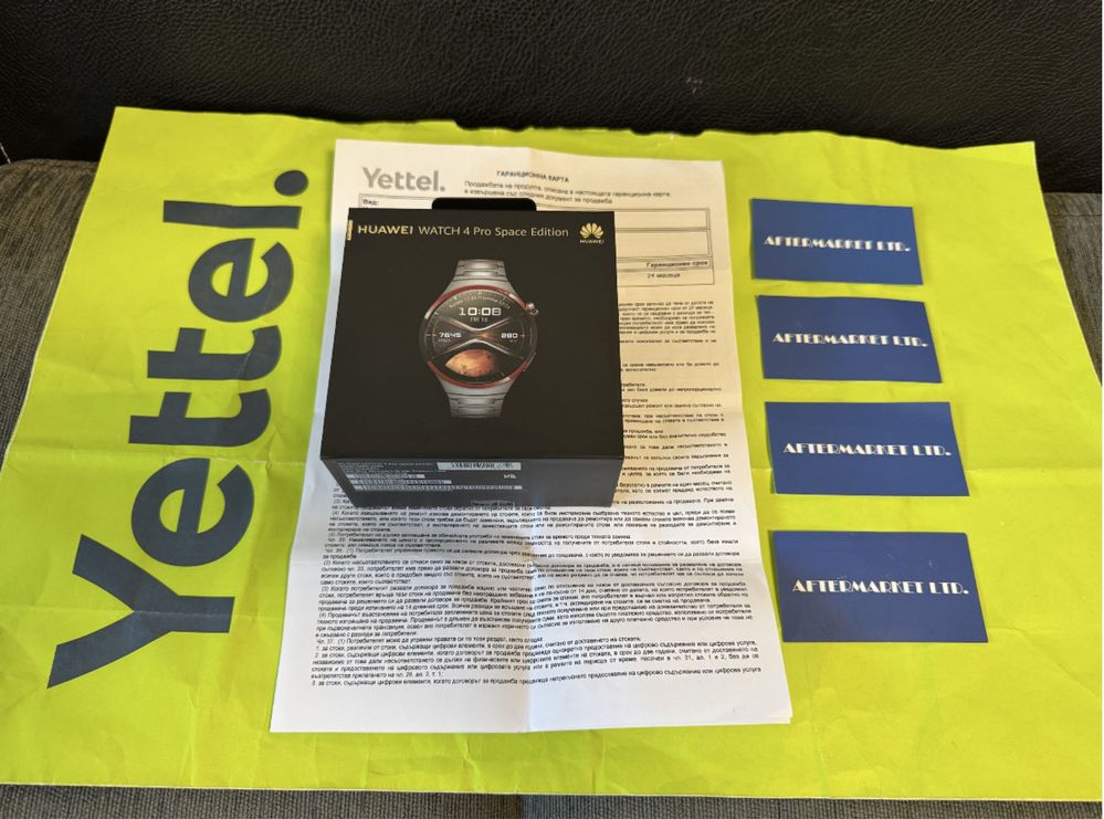 КАТО НОВ 48mm Huawei watch 4 PRO SPACE EDITION Гаранция Yettel 2027 г.