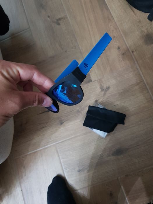 Ochelari de soare barbati, Foldabili, Polaroizi, Design Slap, negru al