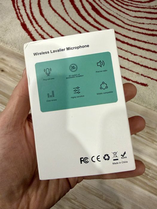 Microfon lavaliera wireless telefon dublu + receiver USB-C – ca nou