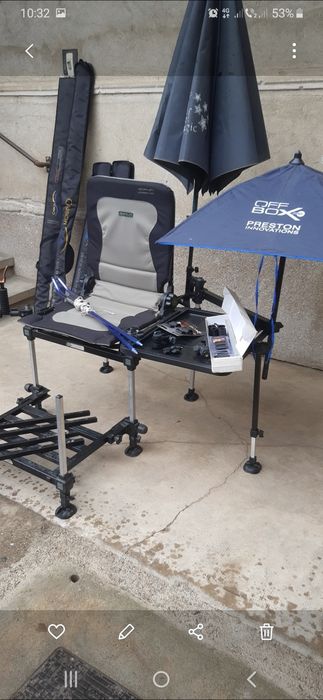 Scaun, platformă și accesorii pescuit