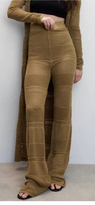 MNG, pantaloni tricotați, evazați dama