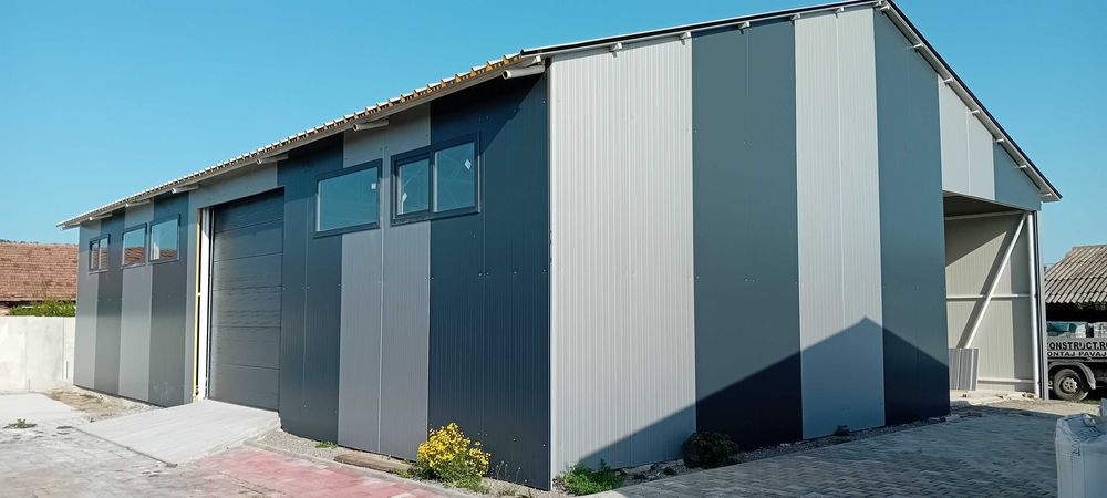 Hala 216 mp noua , teren 600 mp , cladire birouri 40 mp Magureni - Ph.