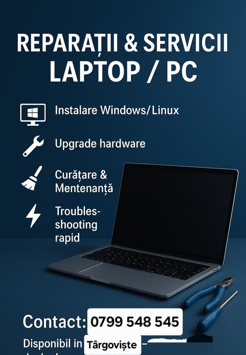 Servicii Laptop & PC – Instalare Windows,Office,Mentenanță & Upgrade
