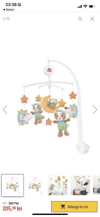 Carusel muzical mobil - Prietenii somnorosi